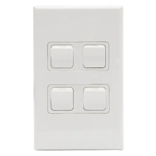 Gang 燈開關 （白色， 防水)